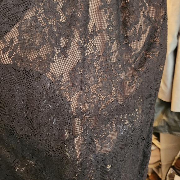 Black Lace Bodysuit Dress - Picture 4 of 6